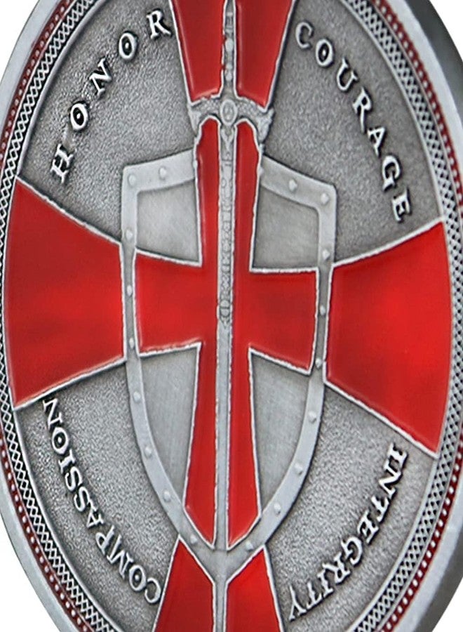 Glamtune The Knight Templar Challenge Coin Red Cross Religious Coin Collection Gift - Image 5
